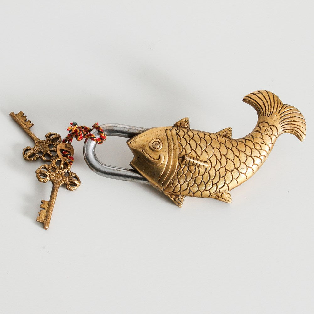 Indian Brass Fish Lock – Indigo Love Collectors